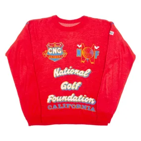 National Golf California Mens Sweatshirt Red Crewneck S