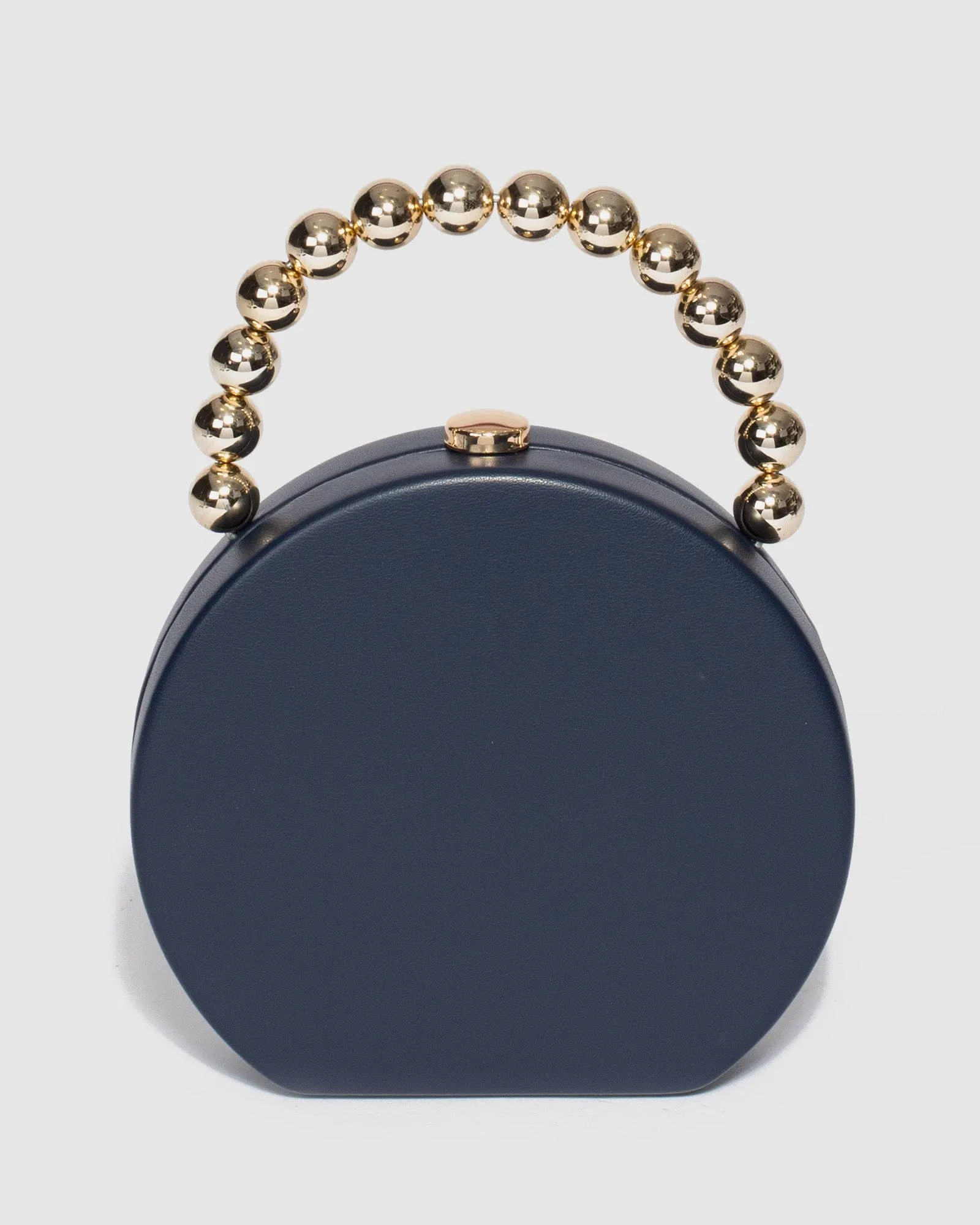 Navy Blue Sia Beaded Clutch Bag