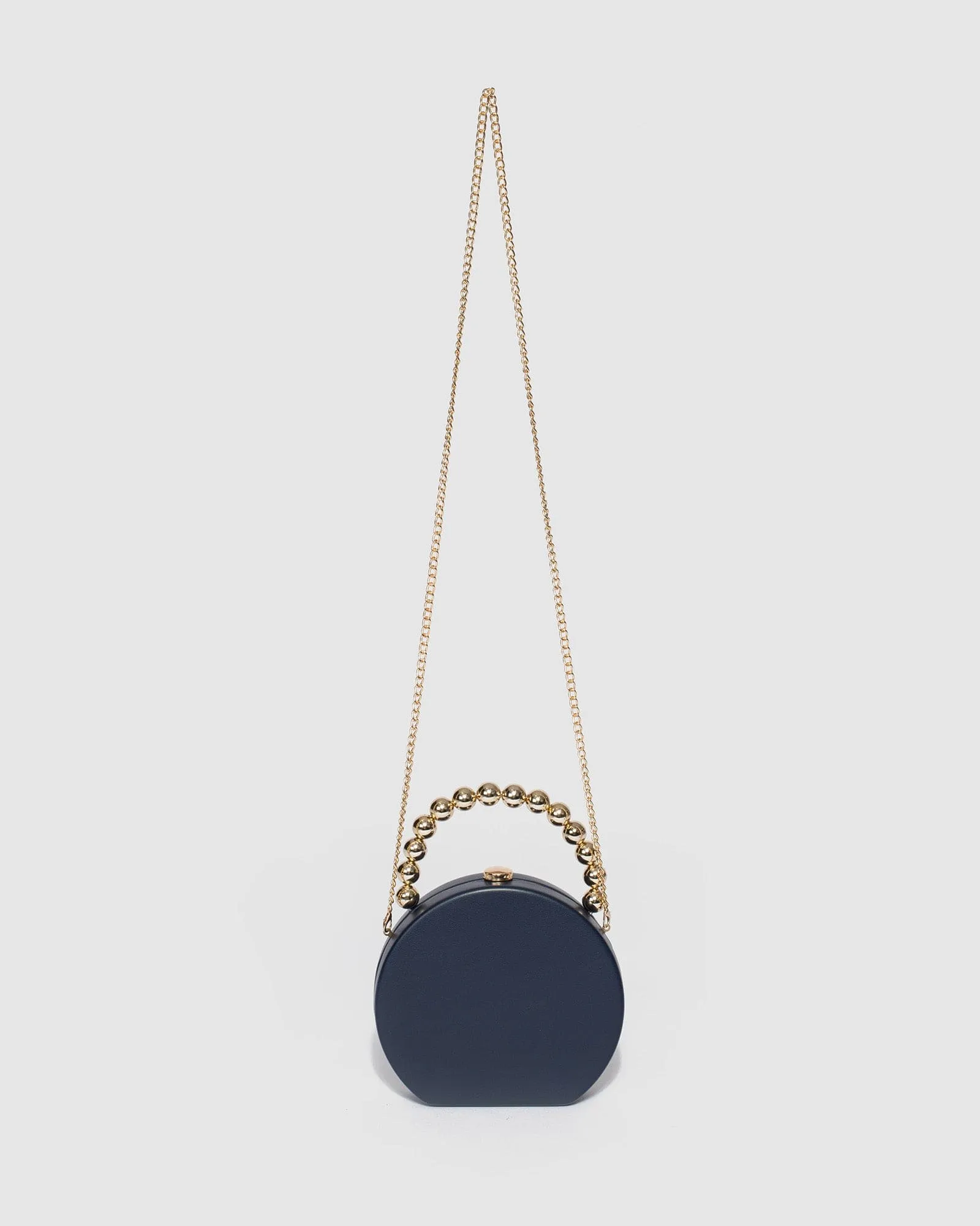 Navy Blue Sia Beaded Clutch Bag