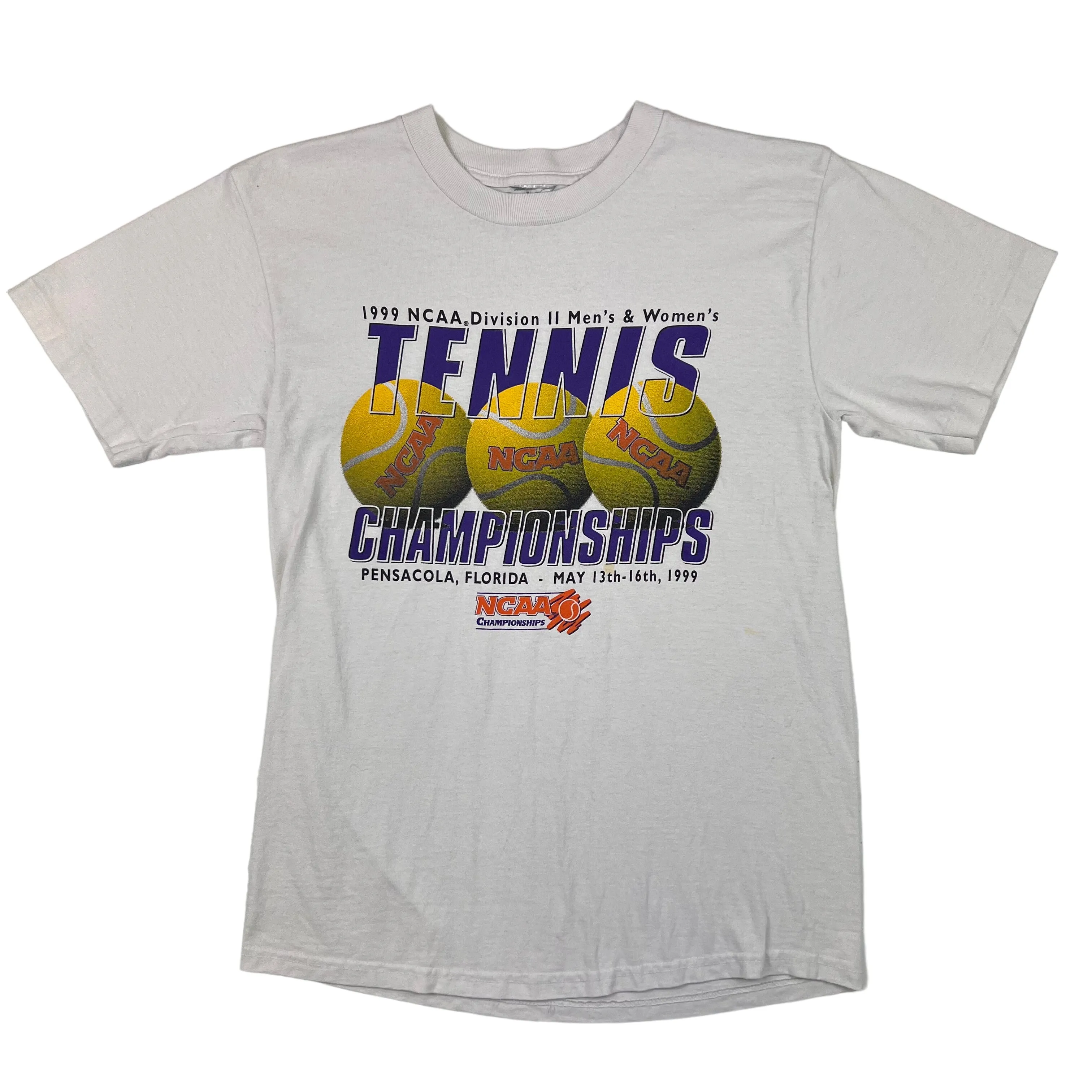 NCAA 1999 Tennis Championships Graphic White T-shirt