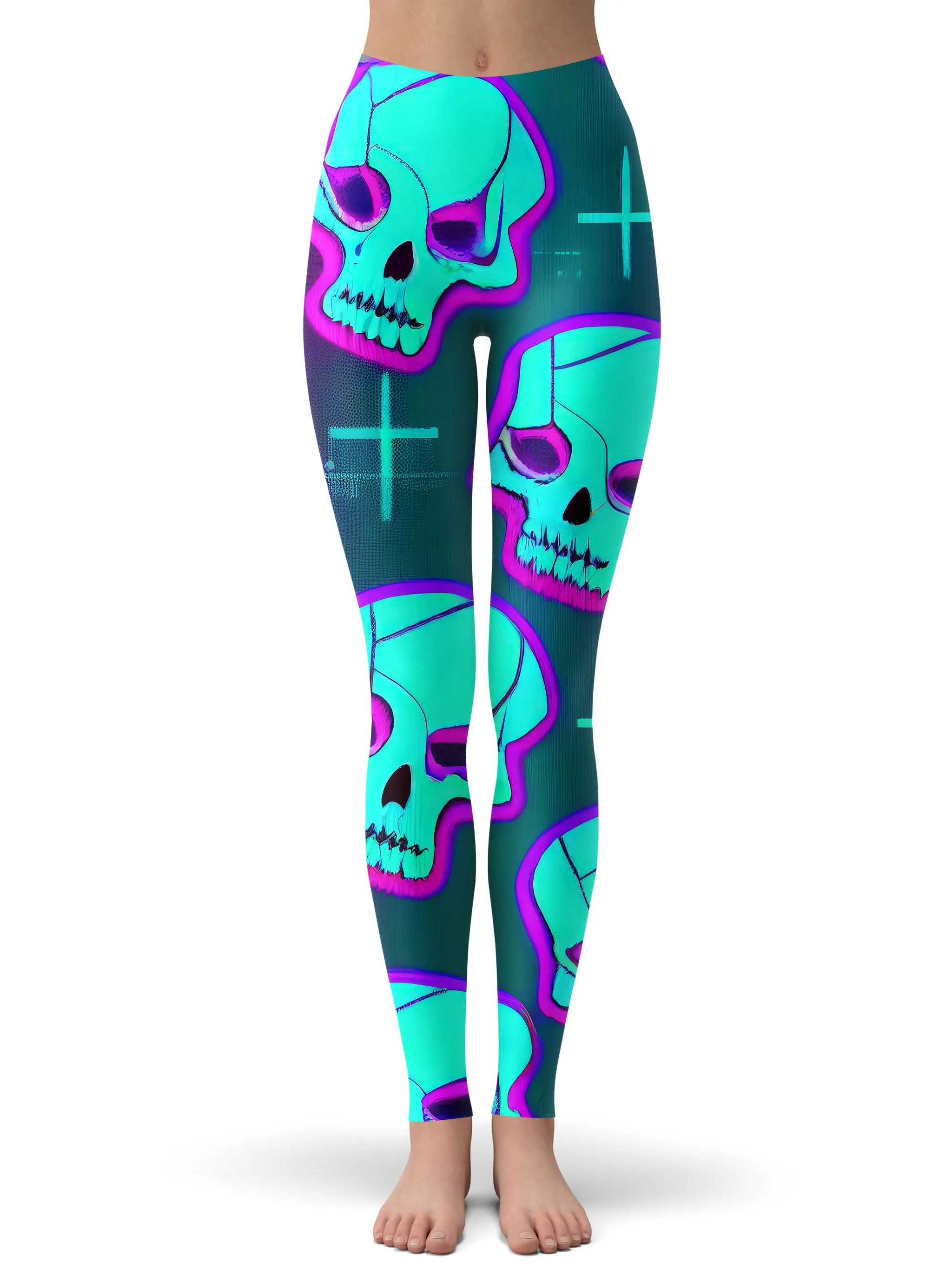 Neon Fright Crop Hoodie and Leggings Combo