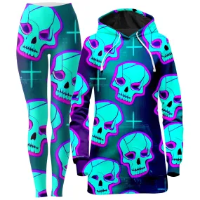 Neon Fright Hoodie Dress and Leggings Combo