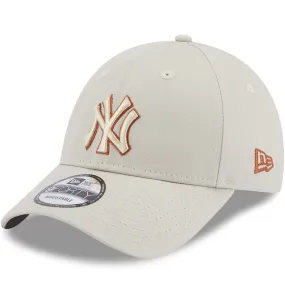 New Era Adults New York Yankees MLB 9FORTY Baseball Cap - Stone