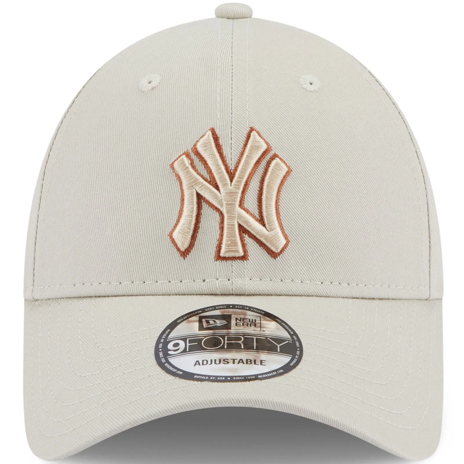 New Era Adults New York Yankees MLB 9FORTY Baseball Cap - Stone