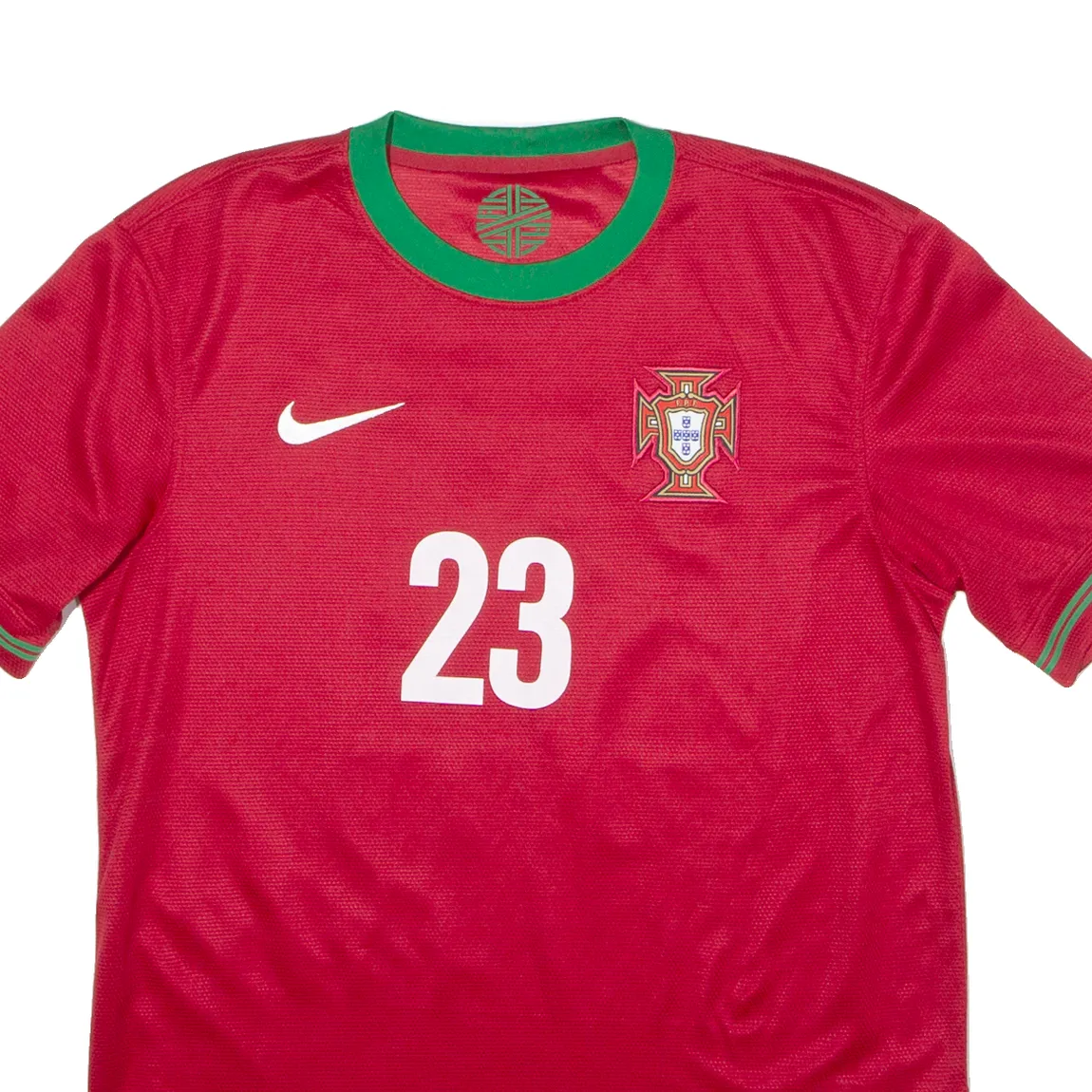 NIKE 2012 Portugal Home #23 Coimbra Mens Football Shirt Jersey Red Crew Neck M