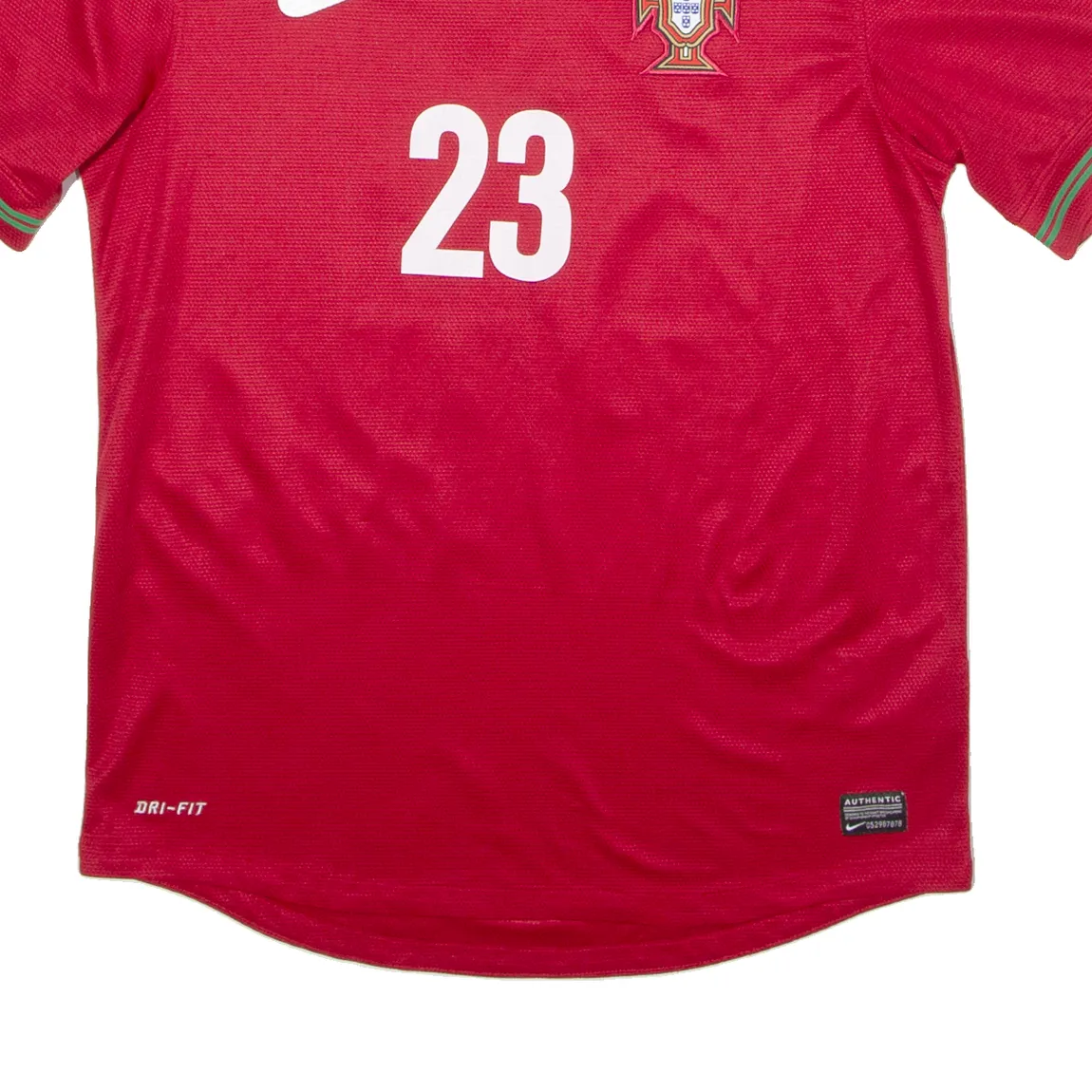 NIKE 2012 Portugal Home #23 Coimbra Mens Football Shirt Jersey Red Crew Neck M