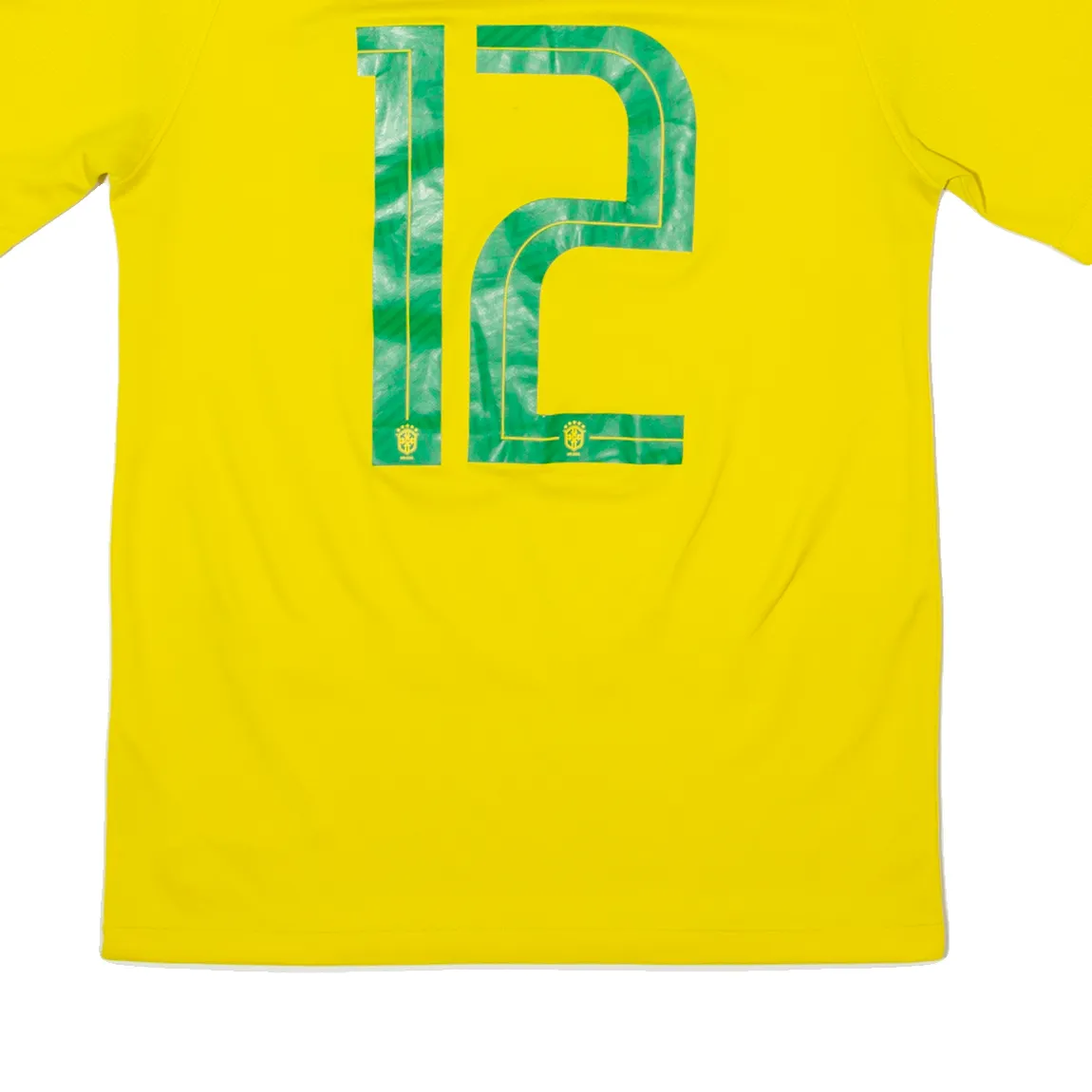 NIKE 2018 Brazil Home #12 Marcelo Mens Football Shirt Jersey Yellow V-Neck S