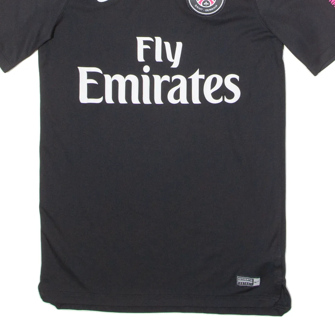 NIKE Paris St Germain Training Mens Football Shirt Jersey Black V-Neck S