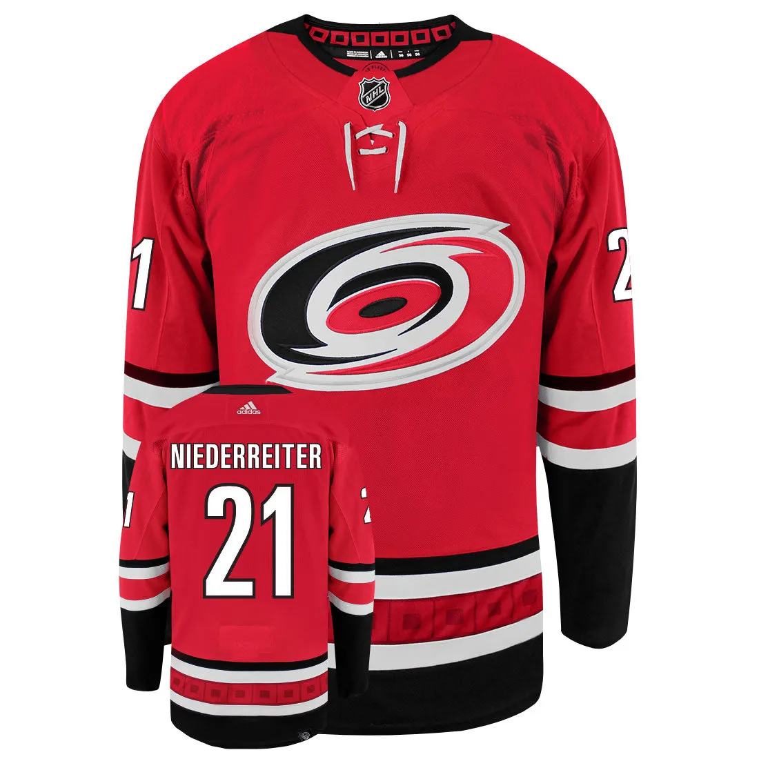 Nino Niederreiter Carolina Hurricanes Adidas Primegreen Authentic NHL Hockey Jersey     