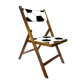 Nutcase Wooden Foldable Chair With Cushion - Football