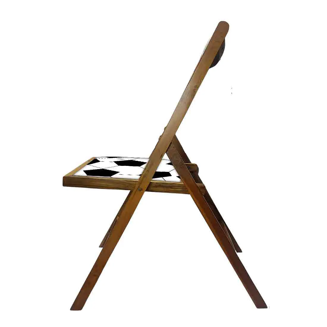 Nutcase Wooden Foldable Chair With Cushion - Football