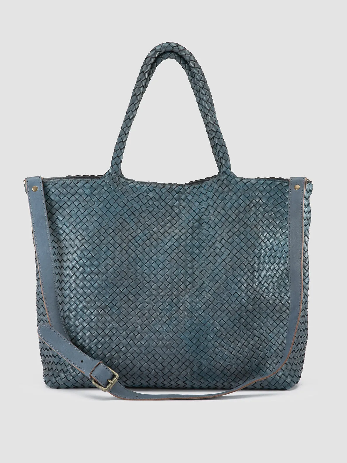 OC CLASS 35 - Blue Leather Shoulder Bag