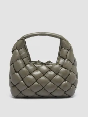 OC CLASS 52 Massive - Green Woven Woven Leather Shoulder Bag