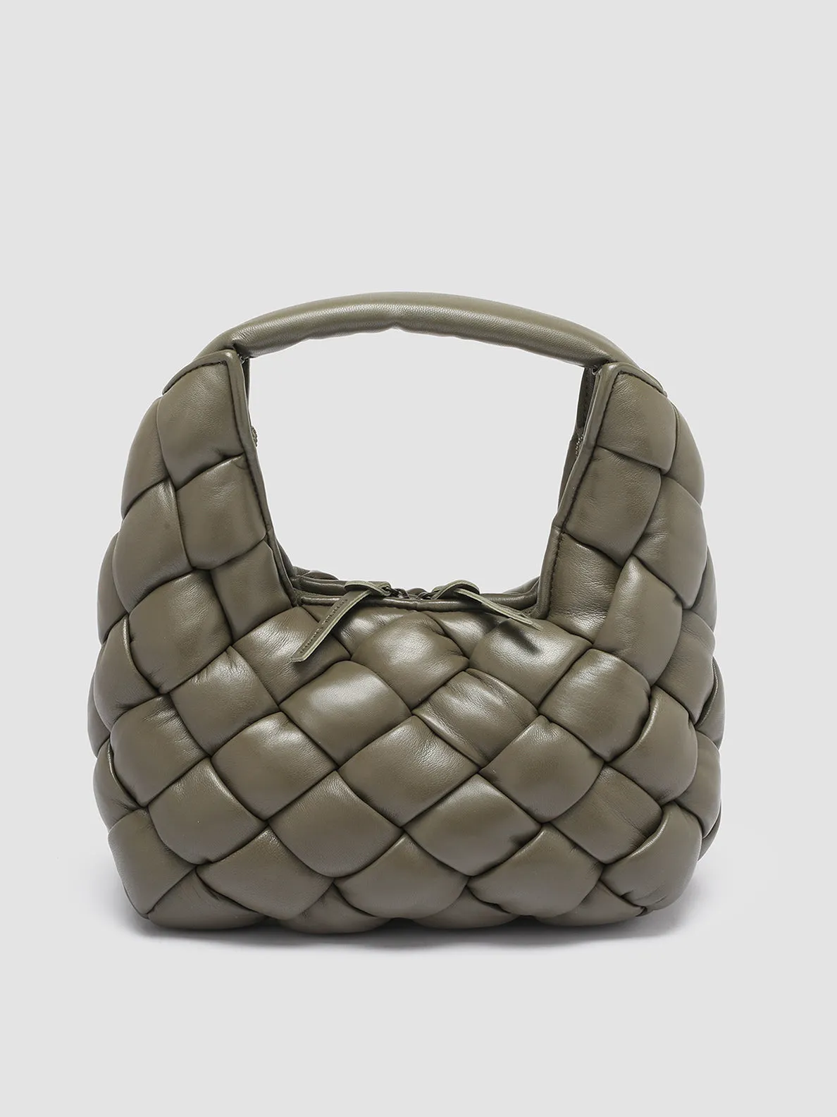 OC CLASS 52 Massive - Green Woven Woven Leather Shoulder Bag