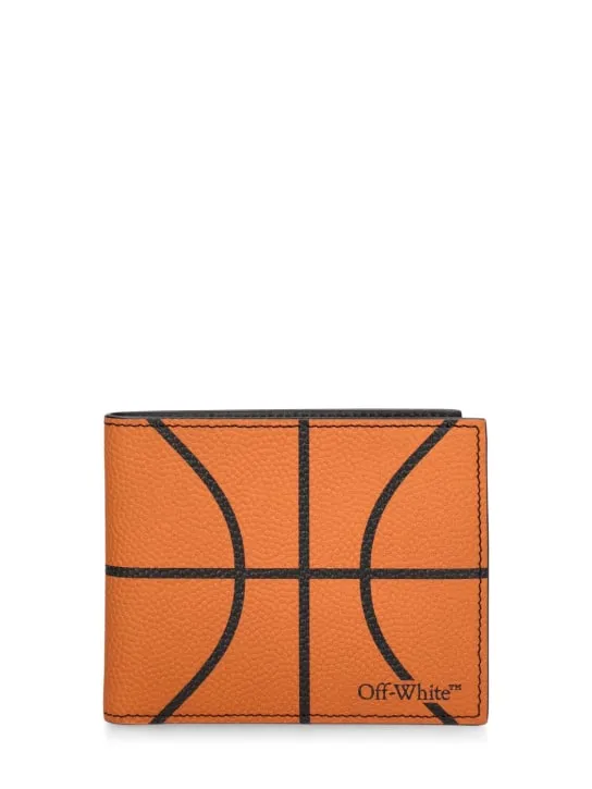 Off-White   Basketball classic leather bifold wallet 