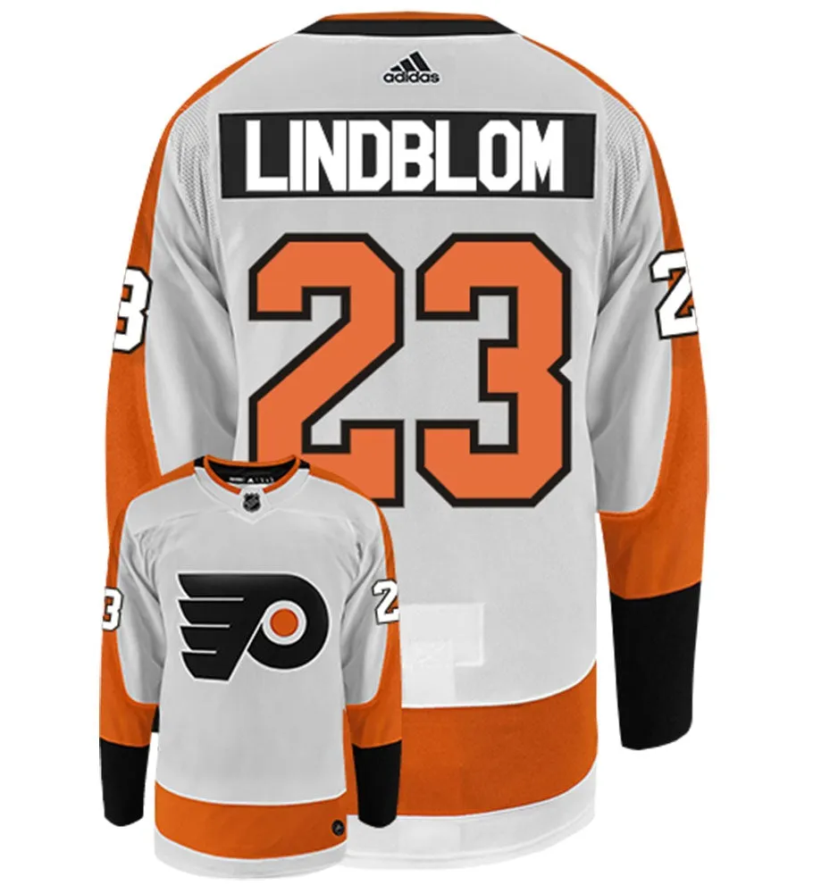 Oskar Lindblom Philadelphia Flyers Adidas Authentic Away NHL Hockey Jersey     