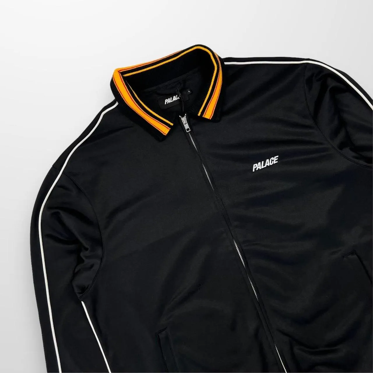 Palace Ultra Relax Track Jacket In Black & Yellow