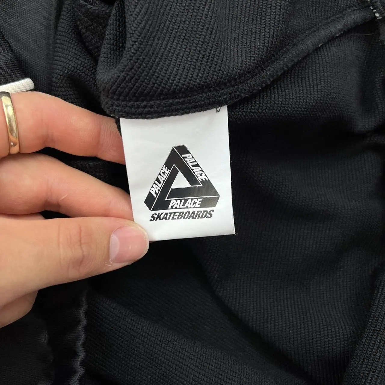 Palace Ultra Relax Track Jacket In Black & Yellow