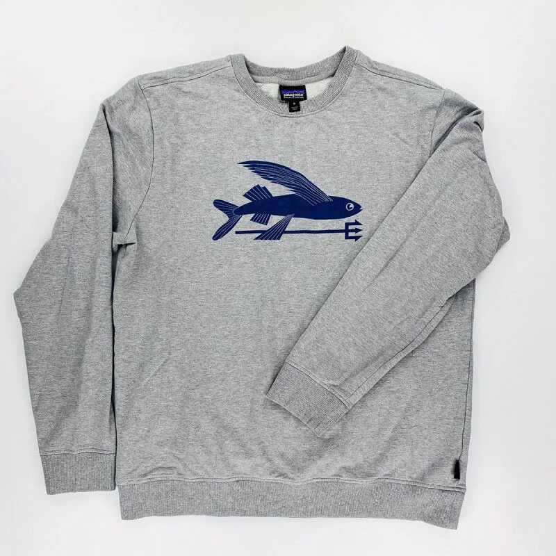 Patagonia Flying Fish Sweatshirt - Second Hand Hoodie - Men's - Grey - M | Hardloop