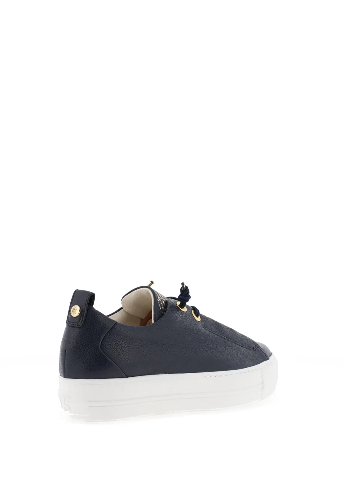 Paul Green Leather Elasticated Lace Trainers, Navy