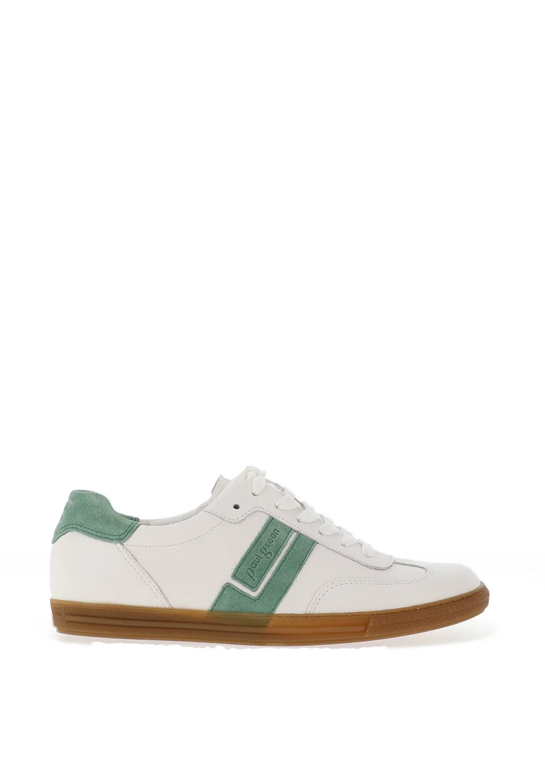 Paul Green Leather Lace Up Trainers, White