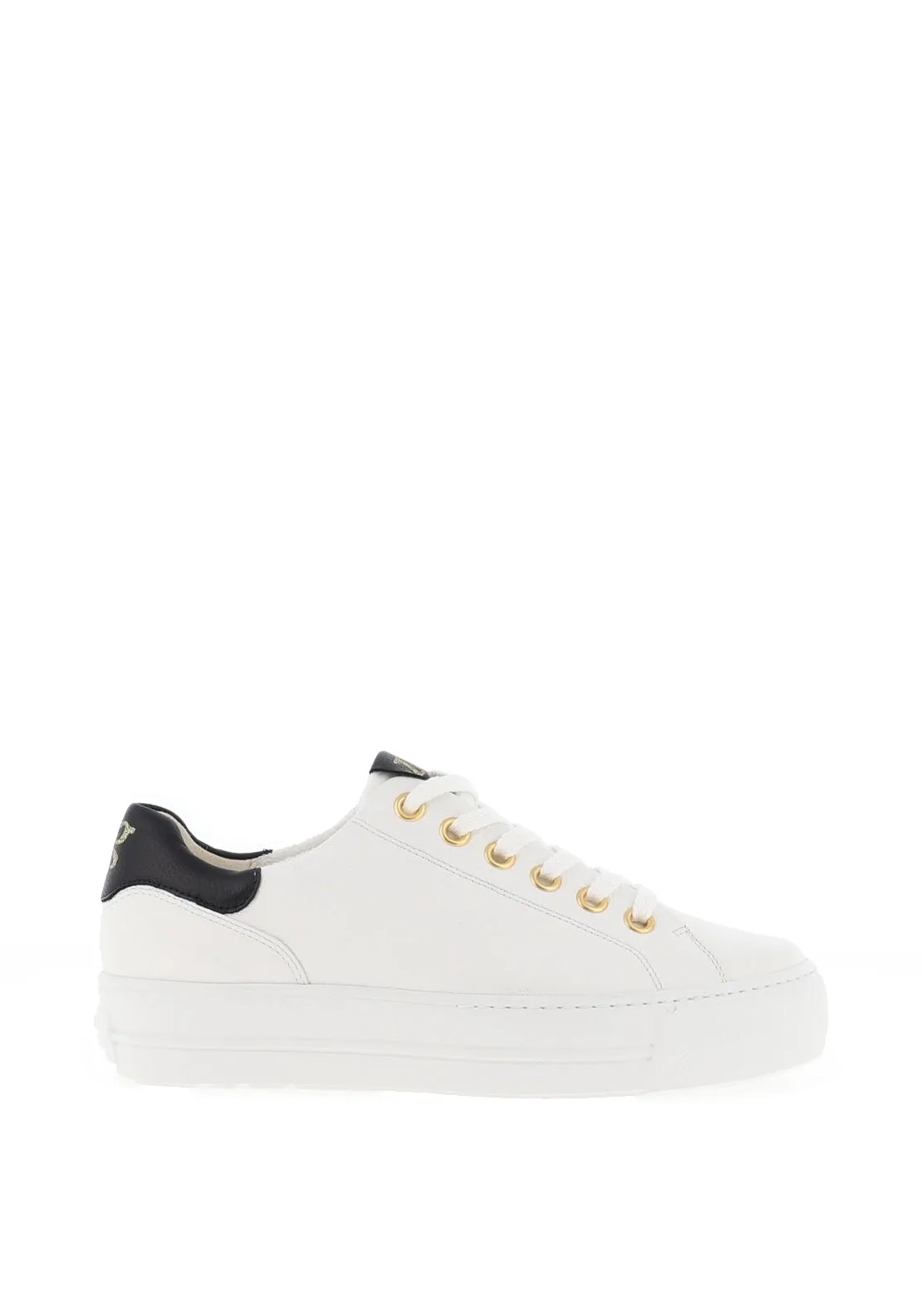 Paul Green Leather Platform Trainers, White