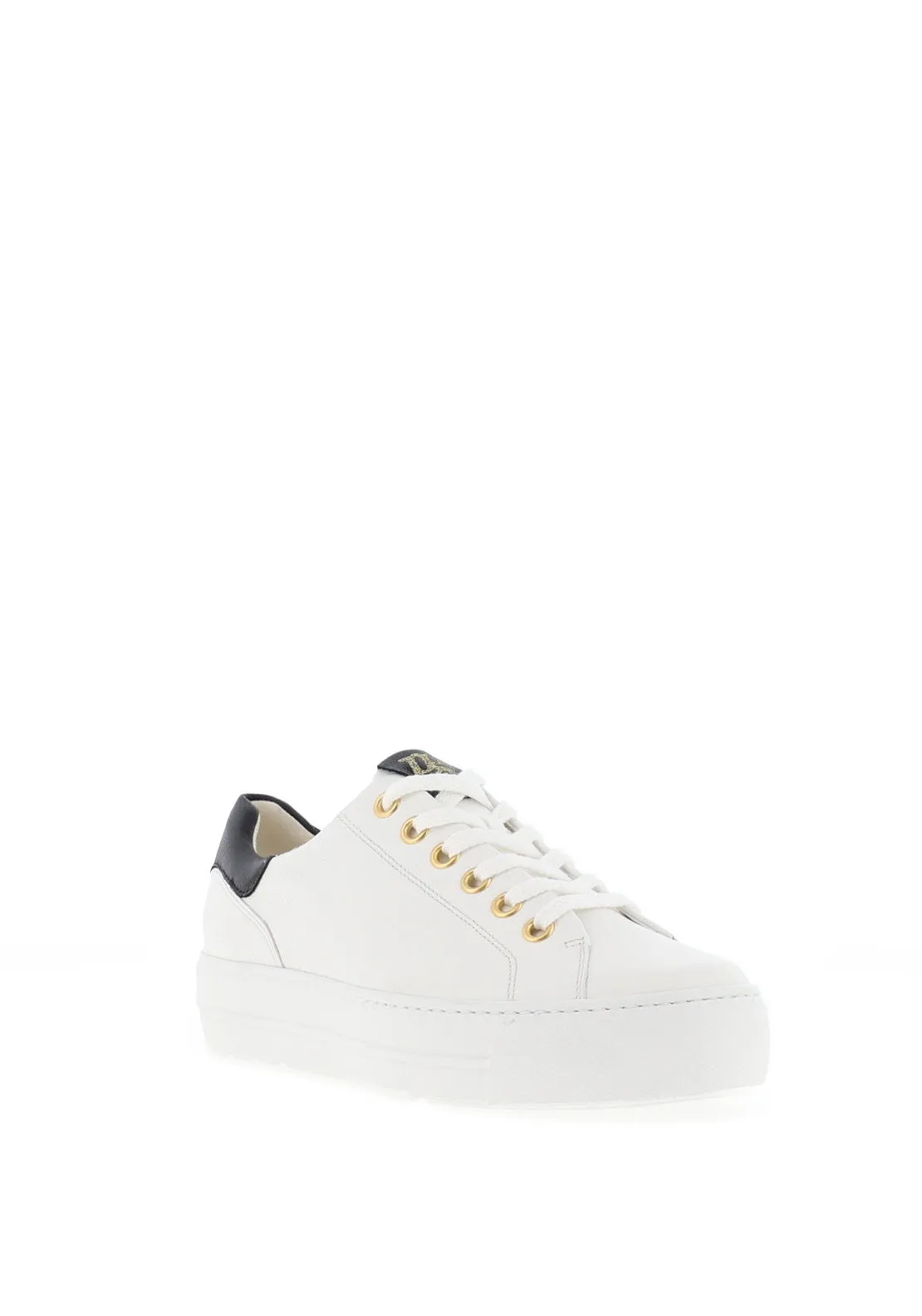 Paul Green Leather Platform Trainers, White