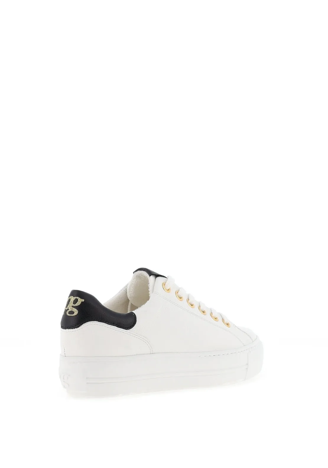 Paul Green Leather Platform Trainers, White