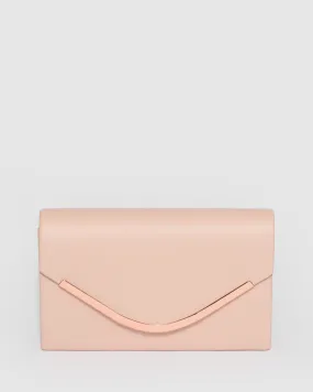 Pink Lila Curve Clutch Bag