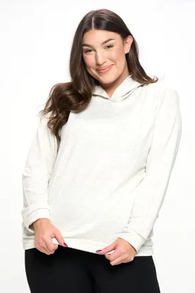 Plus Size No Strings Attached Side Pocket Hoodie