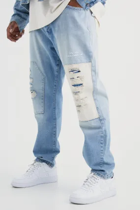 Plus Slim Rigid Distressed Jeans