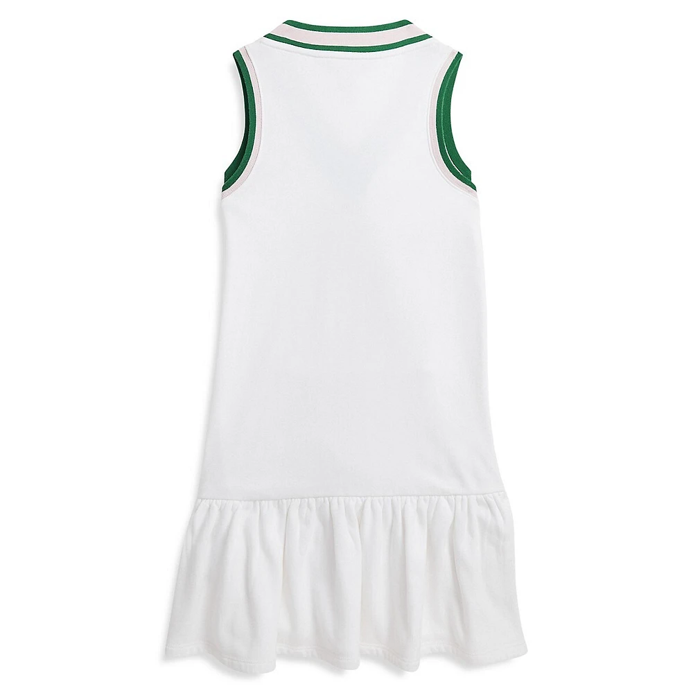 Polo Ralph Lauren Girl's Sleeveless Cricket-Stripe Terry Dress