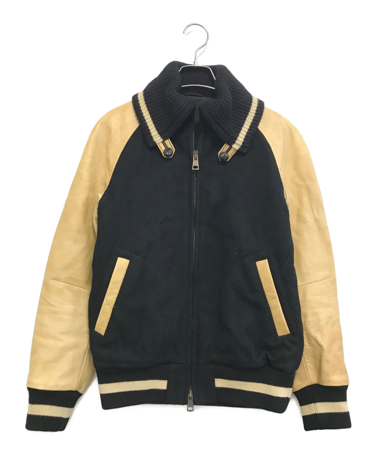 [Pre-owned] NUMBER (N)INE Donkey Collar Varsity Jacket F08-NJ052B