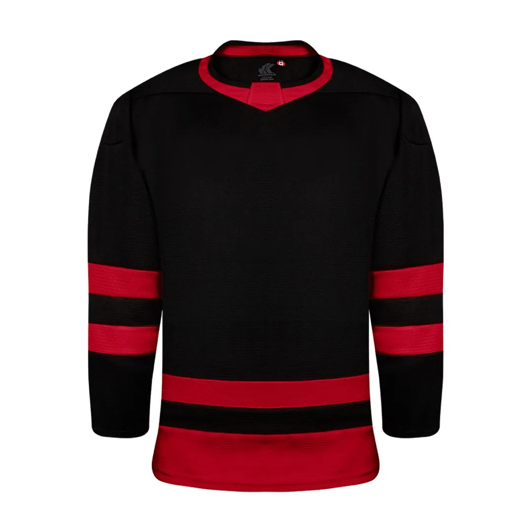 Premium League Hockey Jersey: Black/Red