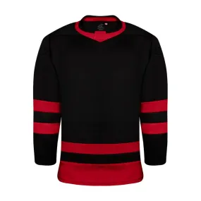 Premium League Hockey Jersey: Black/Red