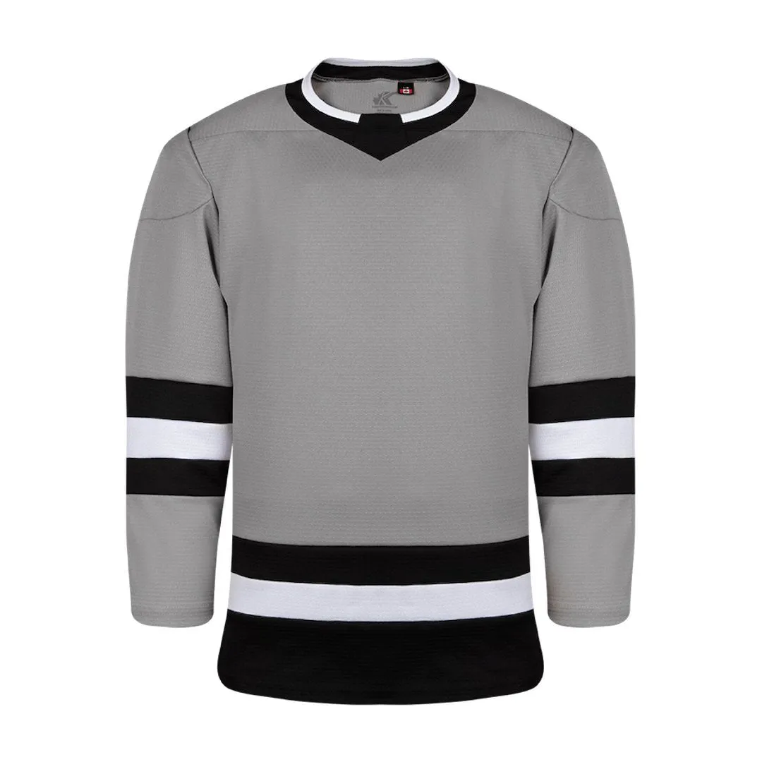 Premium League Hockey Jersey: Grey/Black/White