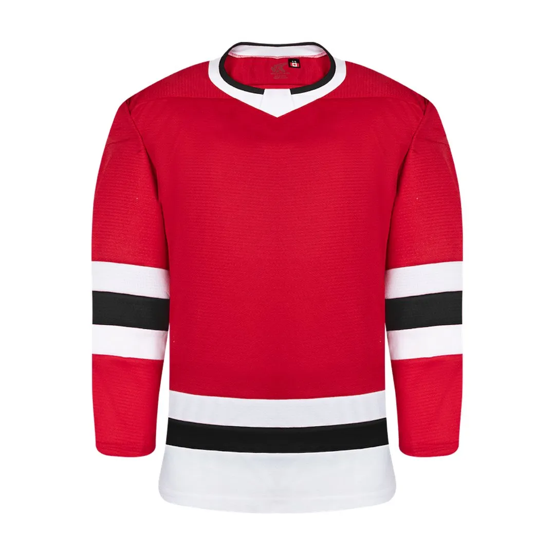 Premium League Hockey Jersey: Red/White/Black