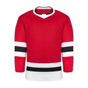 Premium League Hockey Jersey: Red/White/Black