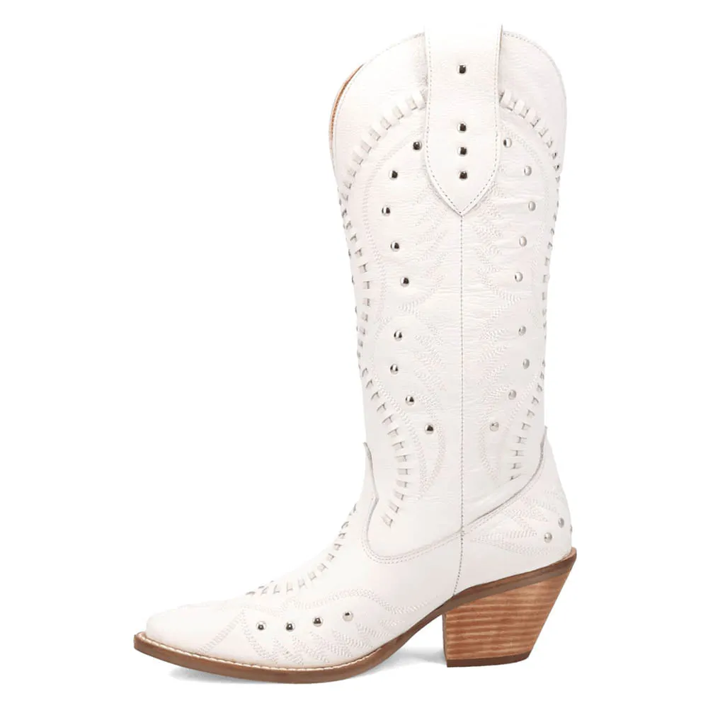 Pretty N' Pink Embroidered Studded Snip Toe Cowboy Boots