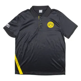 PUMA Borussia Dortmund Football Team Mens Polo Shirt Black L