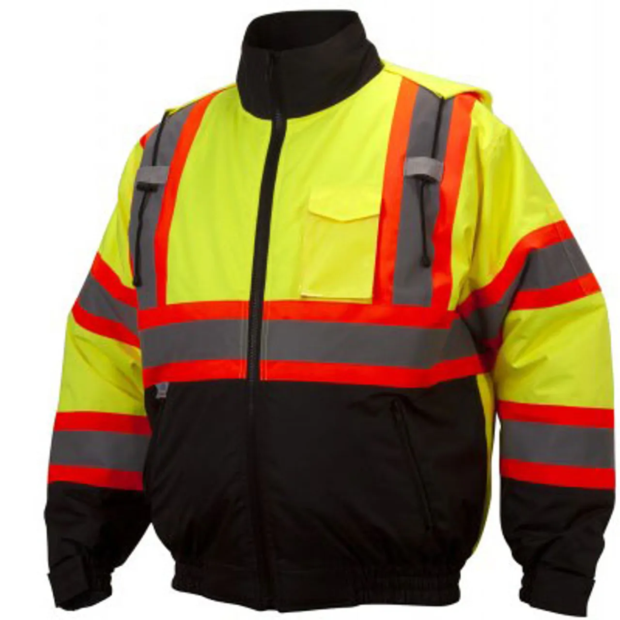 Pyramex Class 3 X-Back Hi Vis Two-Tone Lime Jacket RCJ3210