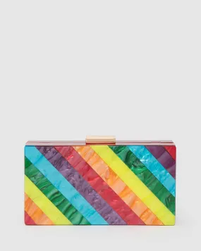 Rainbow Mabel Acrylic Clutch Bag