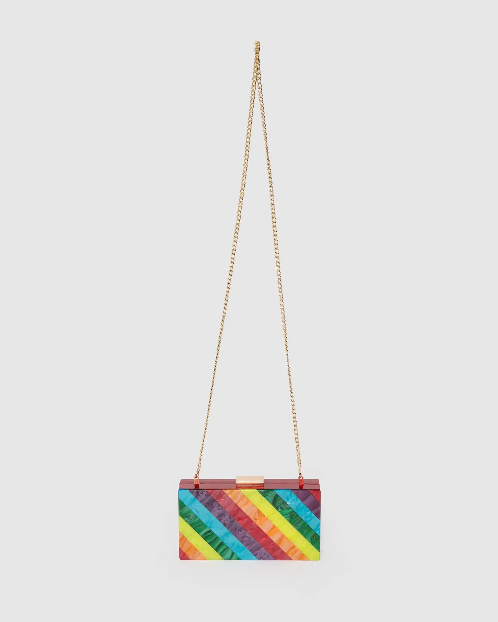 Rainbow Mabel Acrylic Clutch Bag