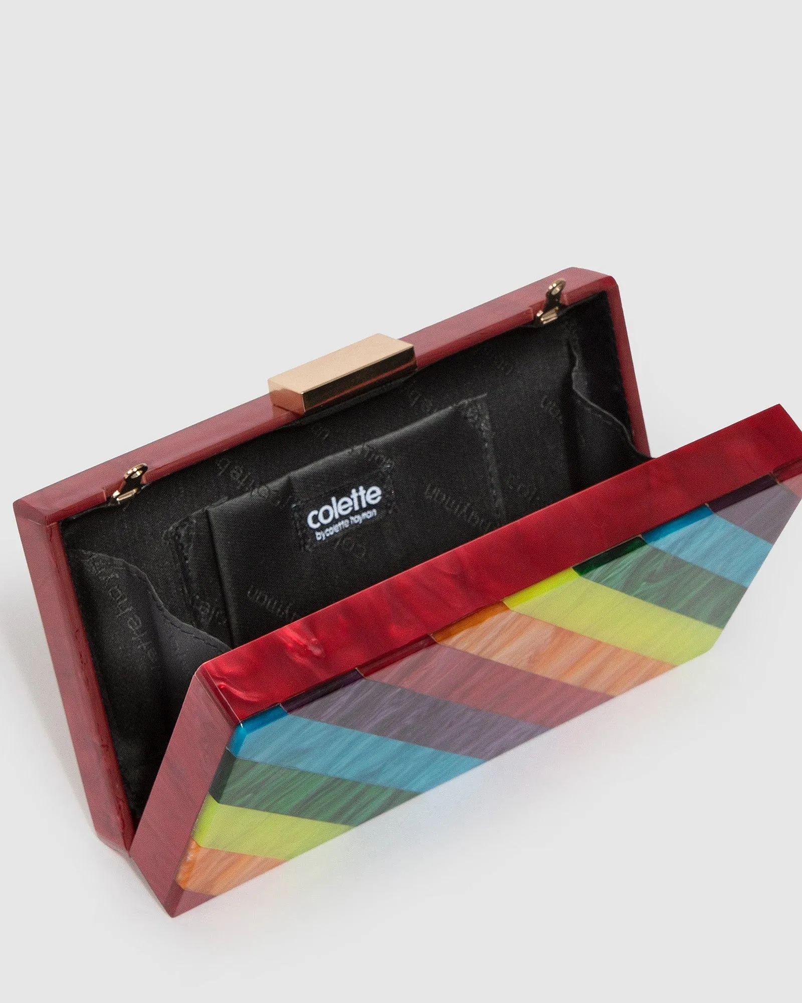 Rainbow Mabel Acrylic Clutch Bag