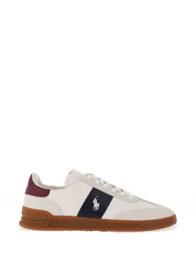 Ralph Lauren Heritage Aera Trainers, White & Burgundy