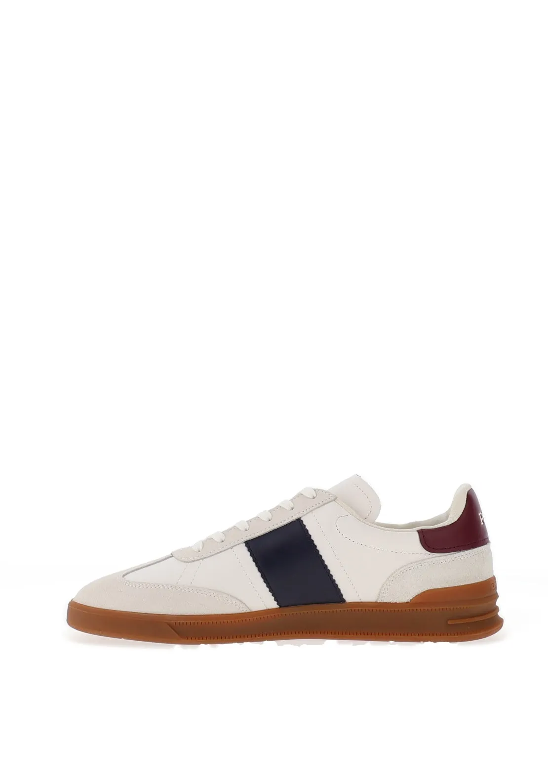 Ralph Lauren Heritage Aera Trainers, White & Burgundy