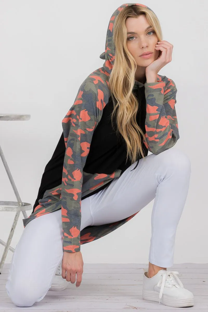 Reignite Camo Long Sleeve Pocket Hoodie