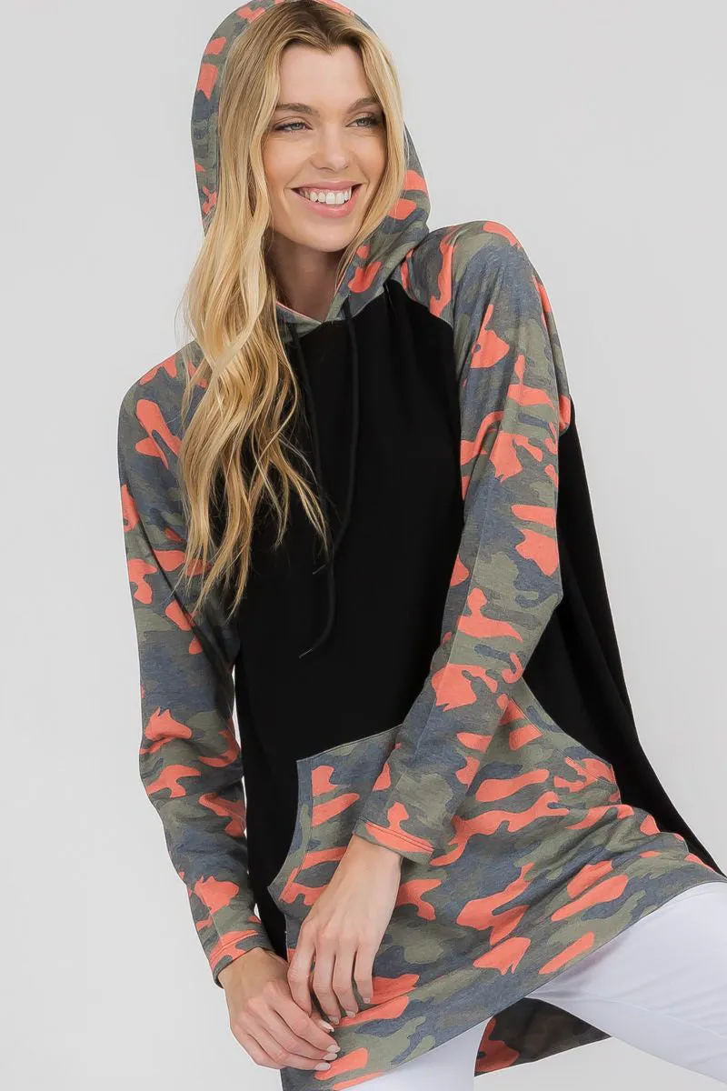 Reignite Camo Long Sleeve Pocket Hoodie