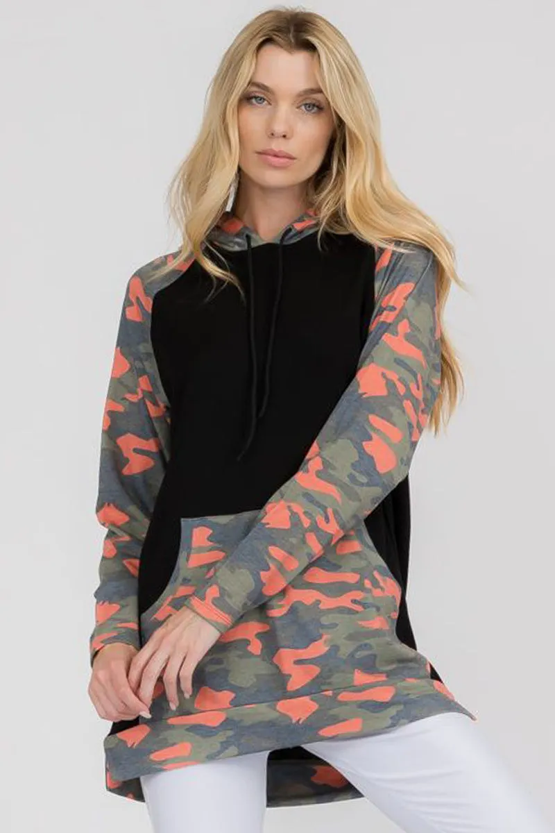 Reignite Camo Long Sleeve Pocket Hoodie