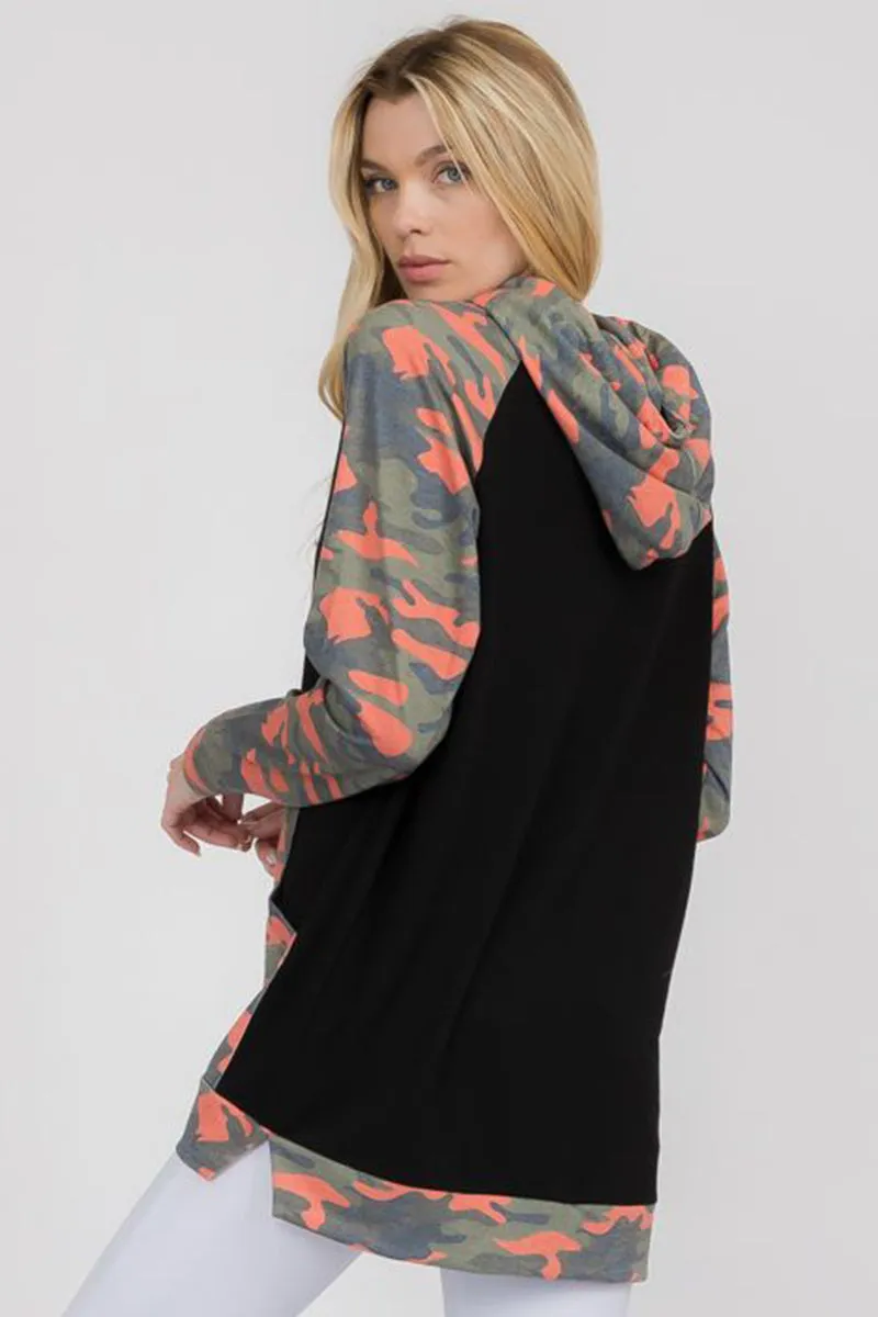 Reignite Camo Long Sleeve Pocket Hoodie